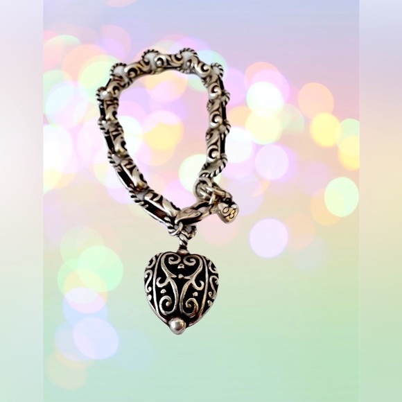 Brighton Bibi Heart Bracelet.  NWOT. Beautiful silver plated bracelet with heart - Picture 1 of 6